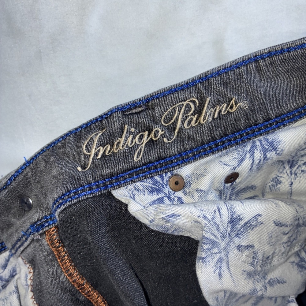 Tommy Bahama Indigo Palms Light Weight Stretch Tapered Jeans Men's 34x34 Gray - Picture 8 of 16